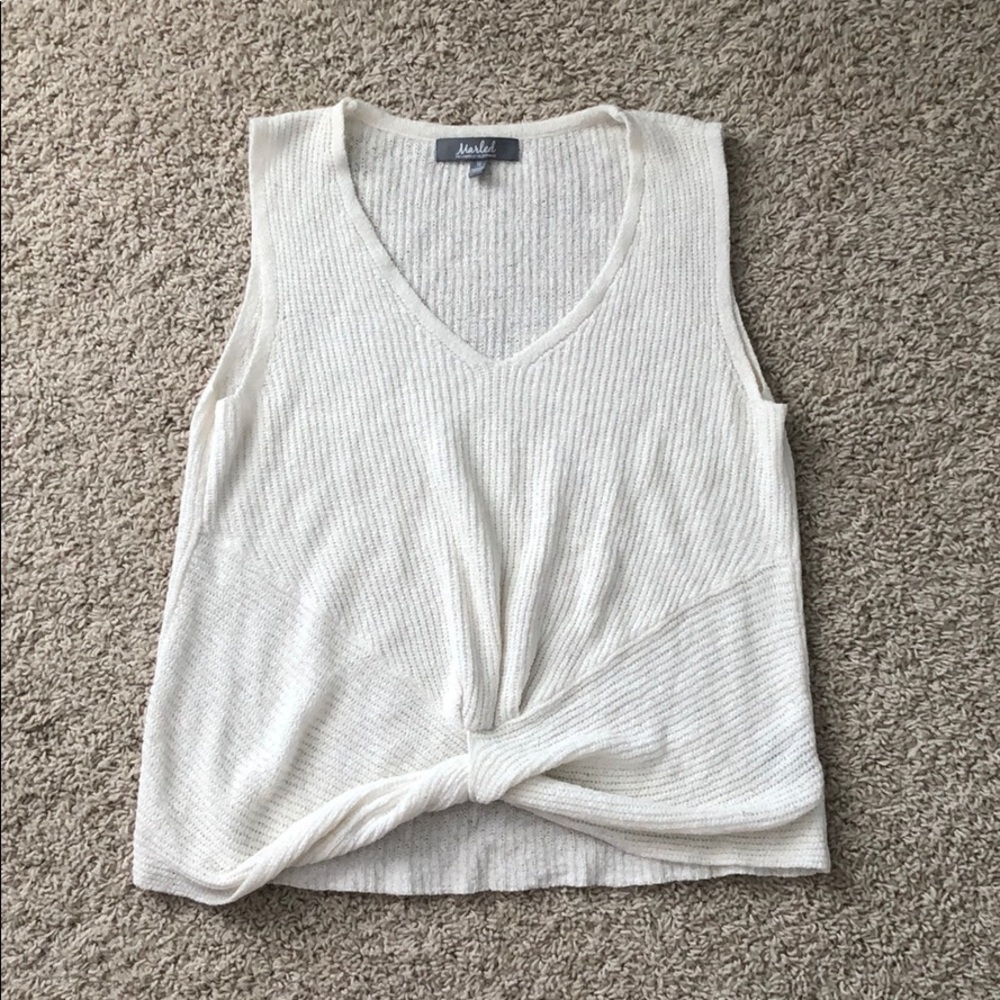 Cream knit tank